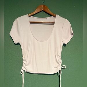 PAC Sun Ribbed Ruched Crop Top